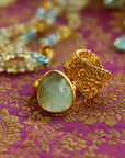 Om Tat Sat Ring • Aquamarine Ananda Soul