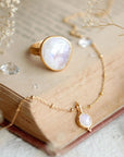 Intuitive Wisdom Necklace & From Darkness To Light Moonstone • Ring Ananda Soul