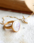 Intuitive Wisdom Necklace & From Darkness To Light Moonstone • Ring Ananda Soul
