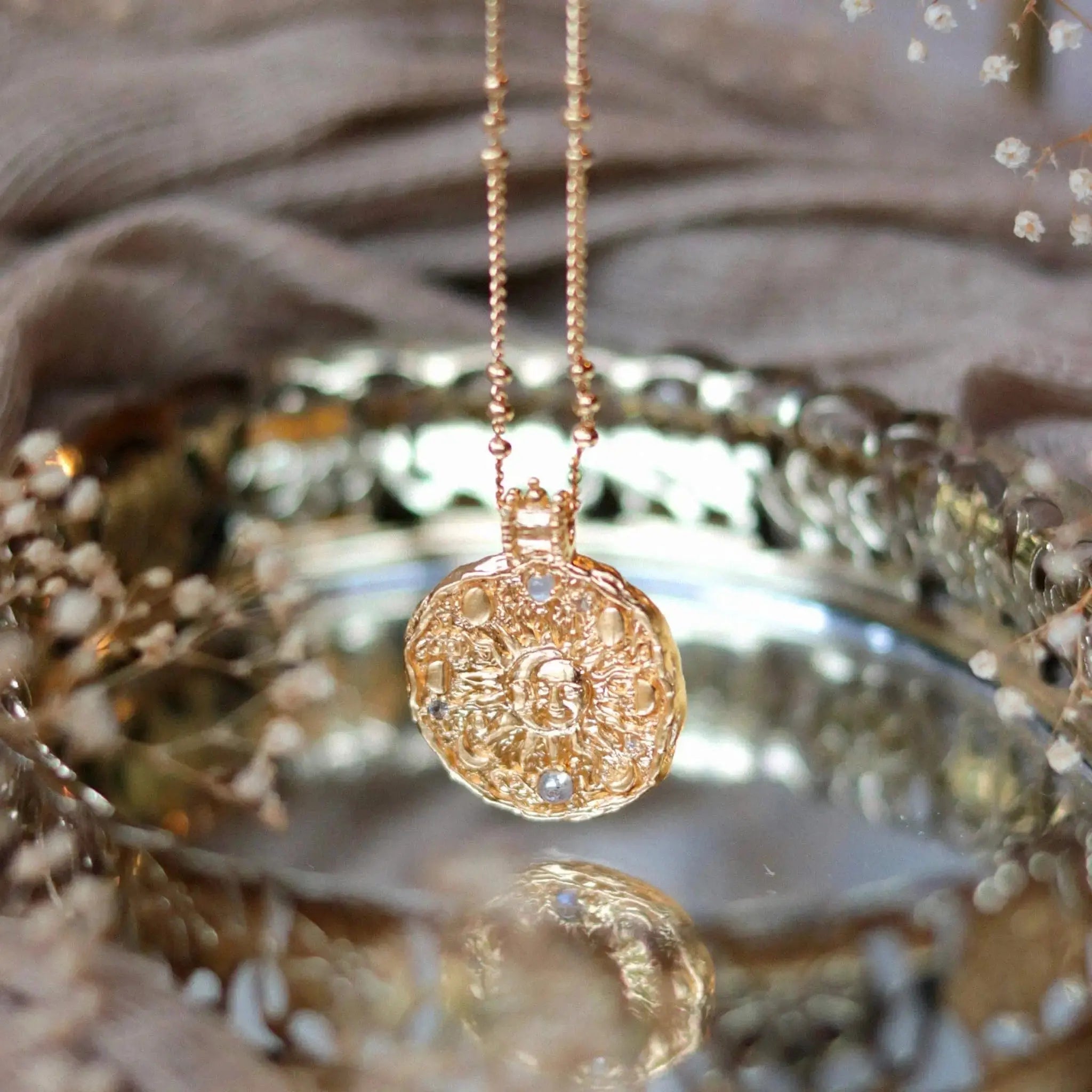 Necklace moon 2025 and sun