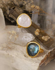 From Darkness to Light Labradorite & Moonstone • Ring Ananda Soul