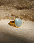Om Tat Sat Ring • Aquamarine Ananda Soul