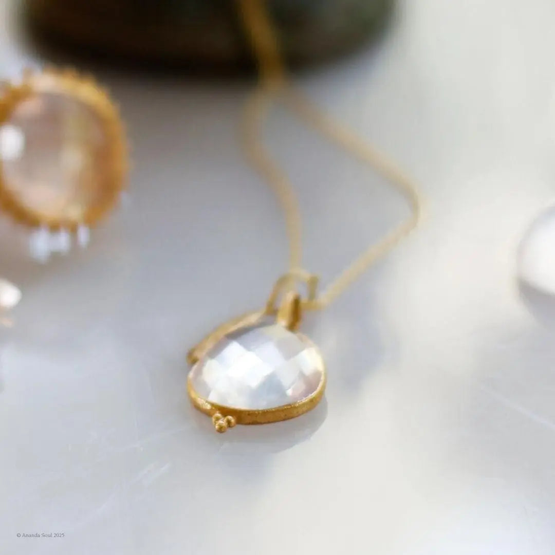 Angel Whispers Necklace • Rose Quartz Ananda Soul