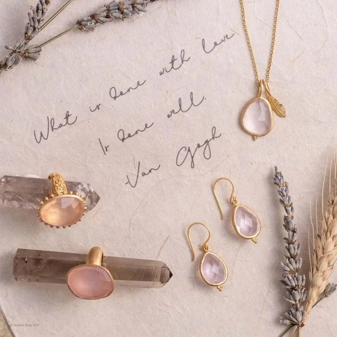 Angel Whispers Necklace • Rose Quartz Ananda Soul