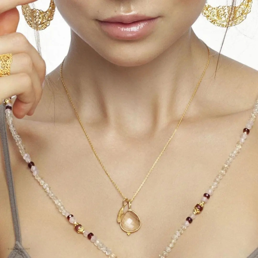 Angel Whispers Necklace • Rose Quartz Ananda Soul