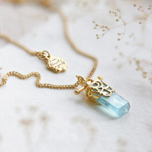 Aquamarine Crystal Pendant Necklace – Robin Woodard Jewelry