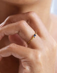 Fair Trade Blue Sapphire Solid Gold Ring • 18kt