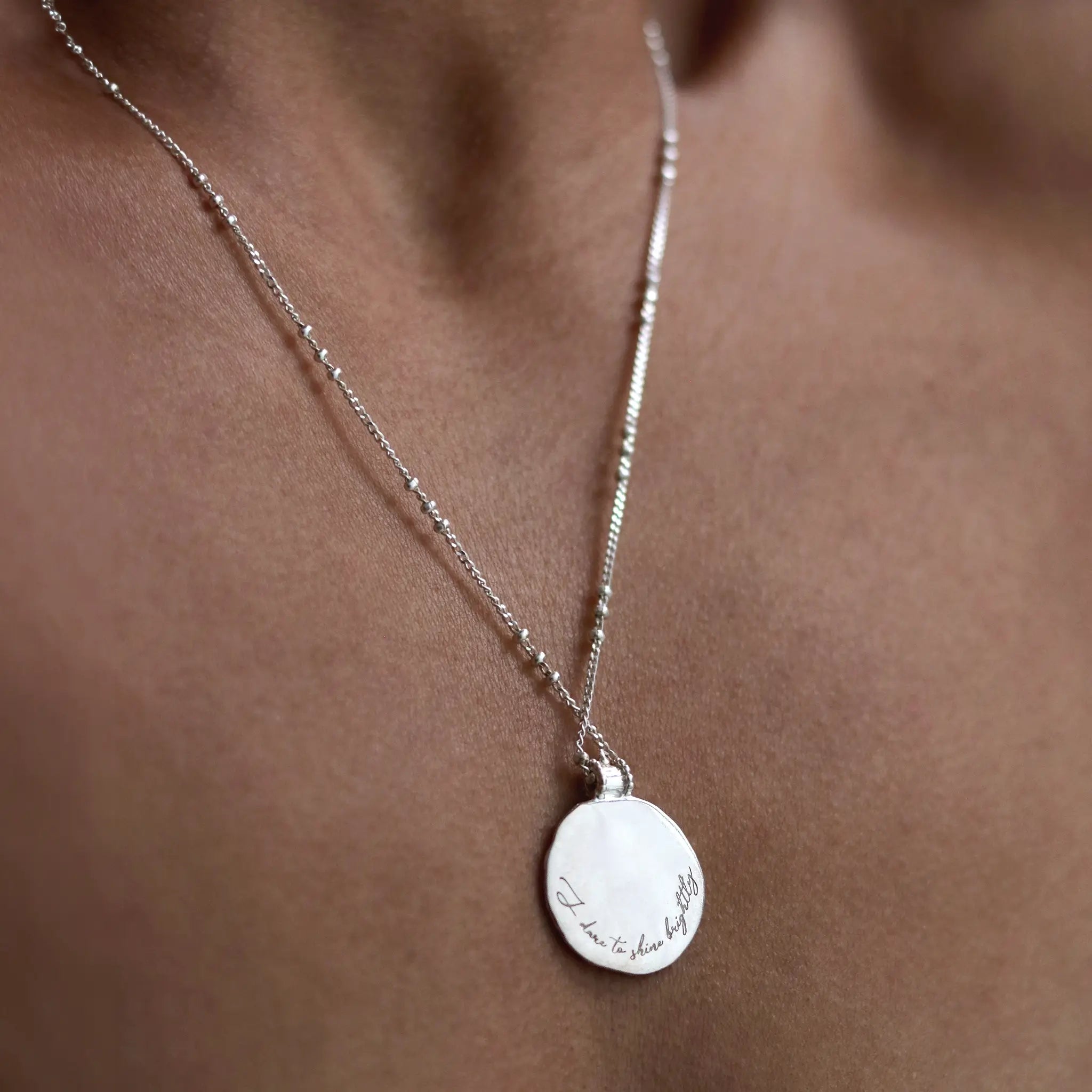 Dare to Shine Angel Necklace Sterling Silver