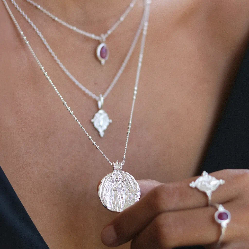 Dare to Shine Angel Necklace Sterling Silver