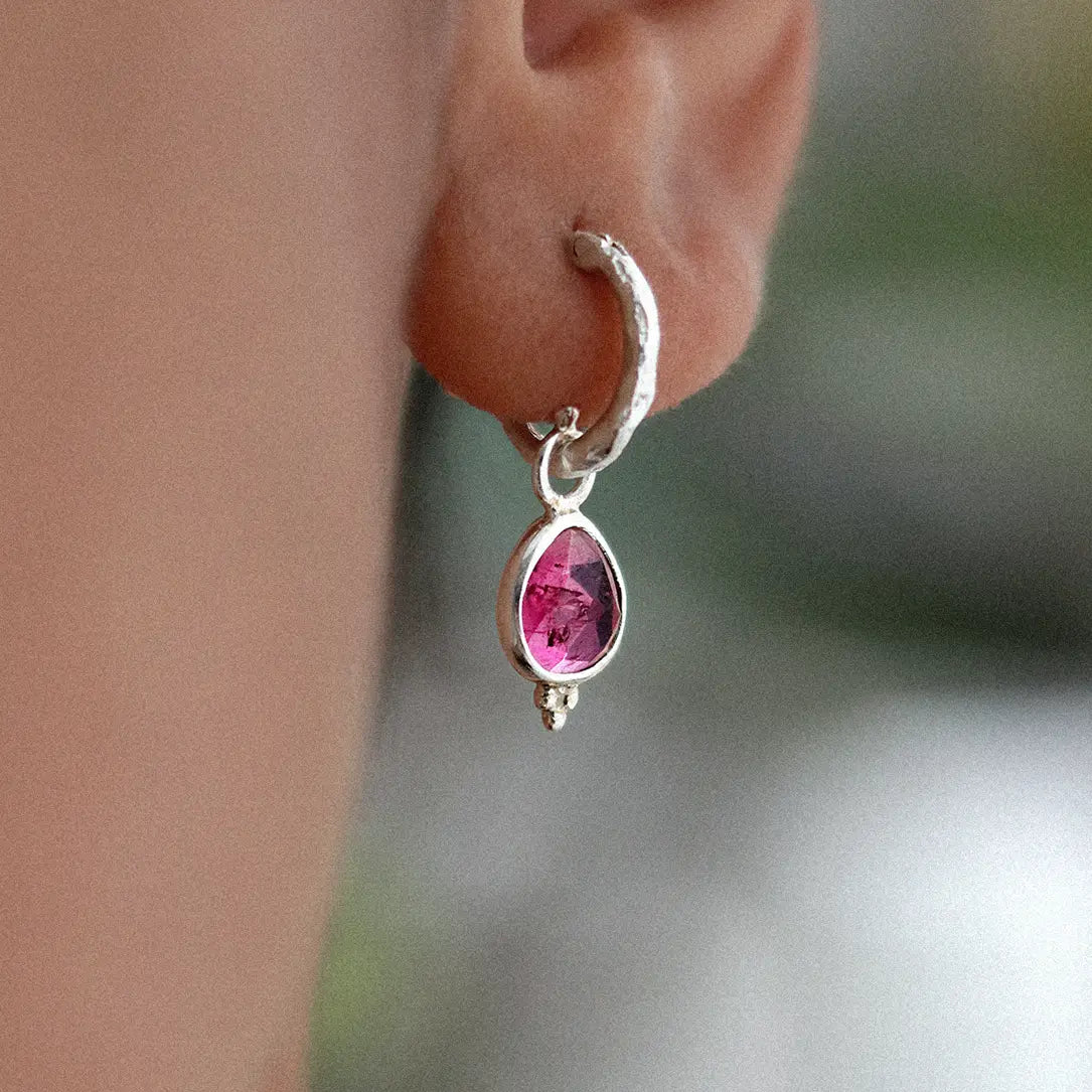 Gentle Heart Hoop • Earrings Sterling Silver