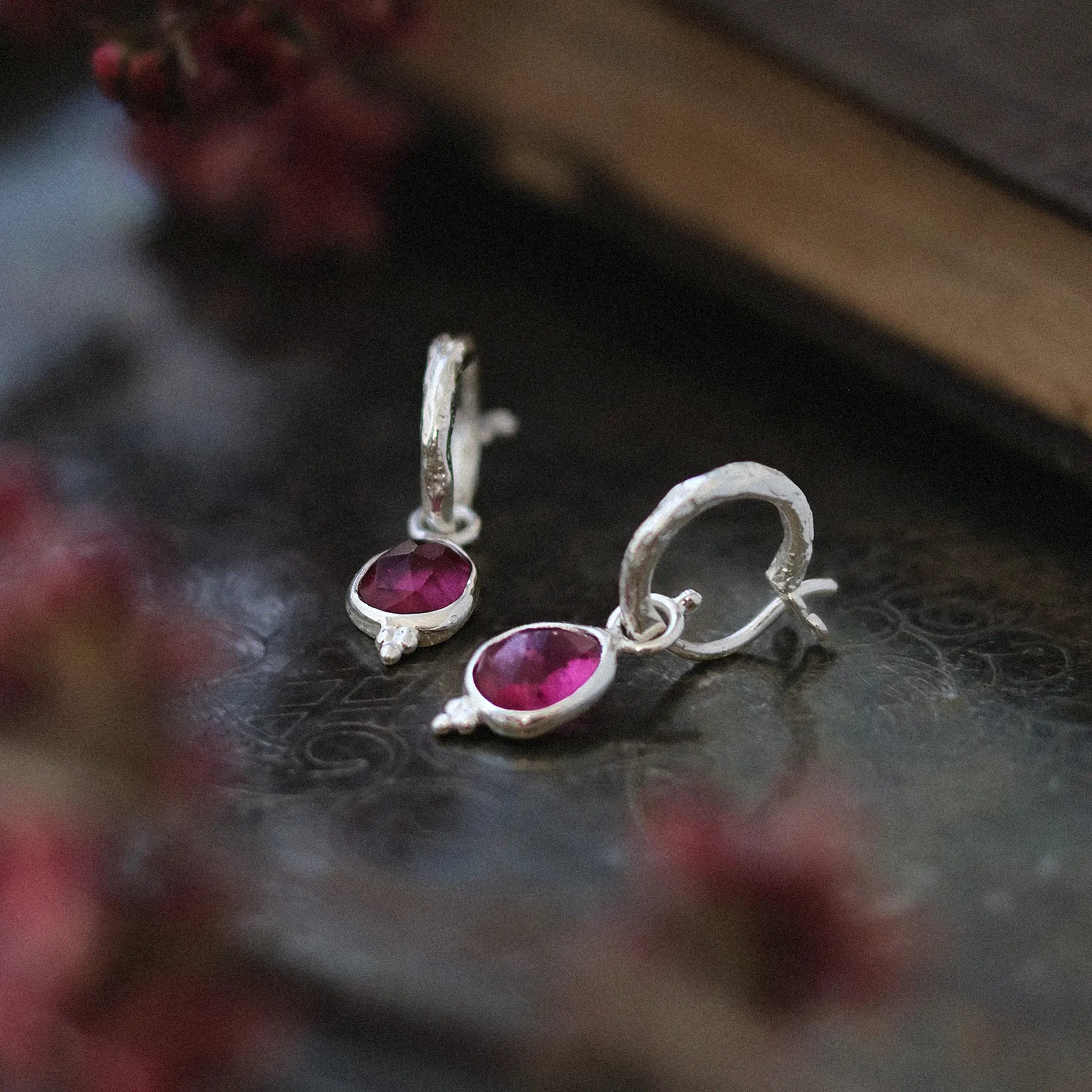 Gentle Heart Hoop • Earrings Sterling Silver