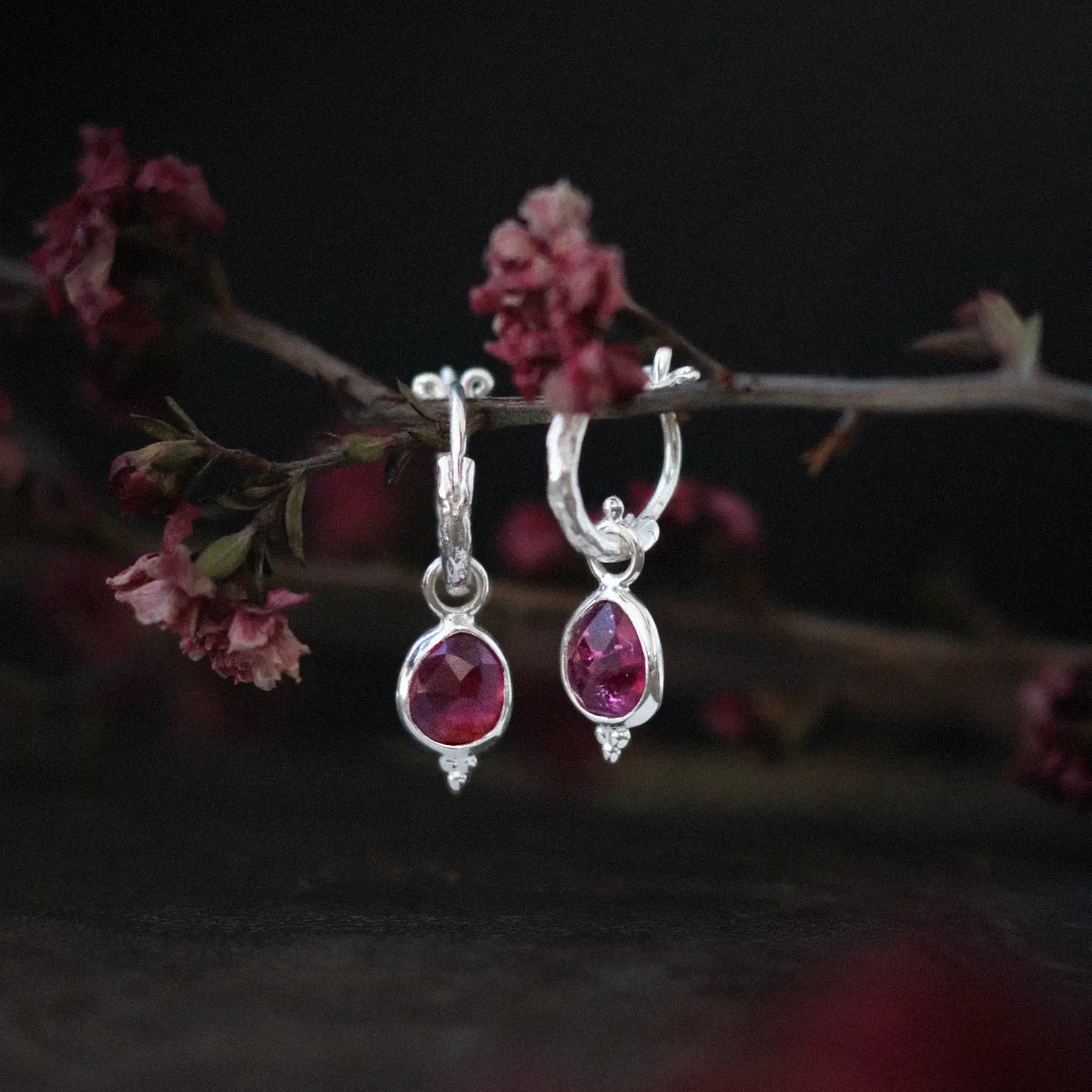 Gentle Heart Hoop • Earrings Sterling Silver