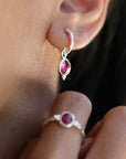 Gentle Heart Hoop • Earrings Sterling Silver
