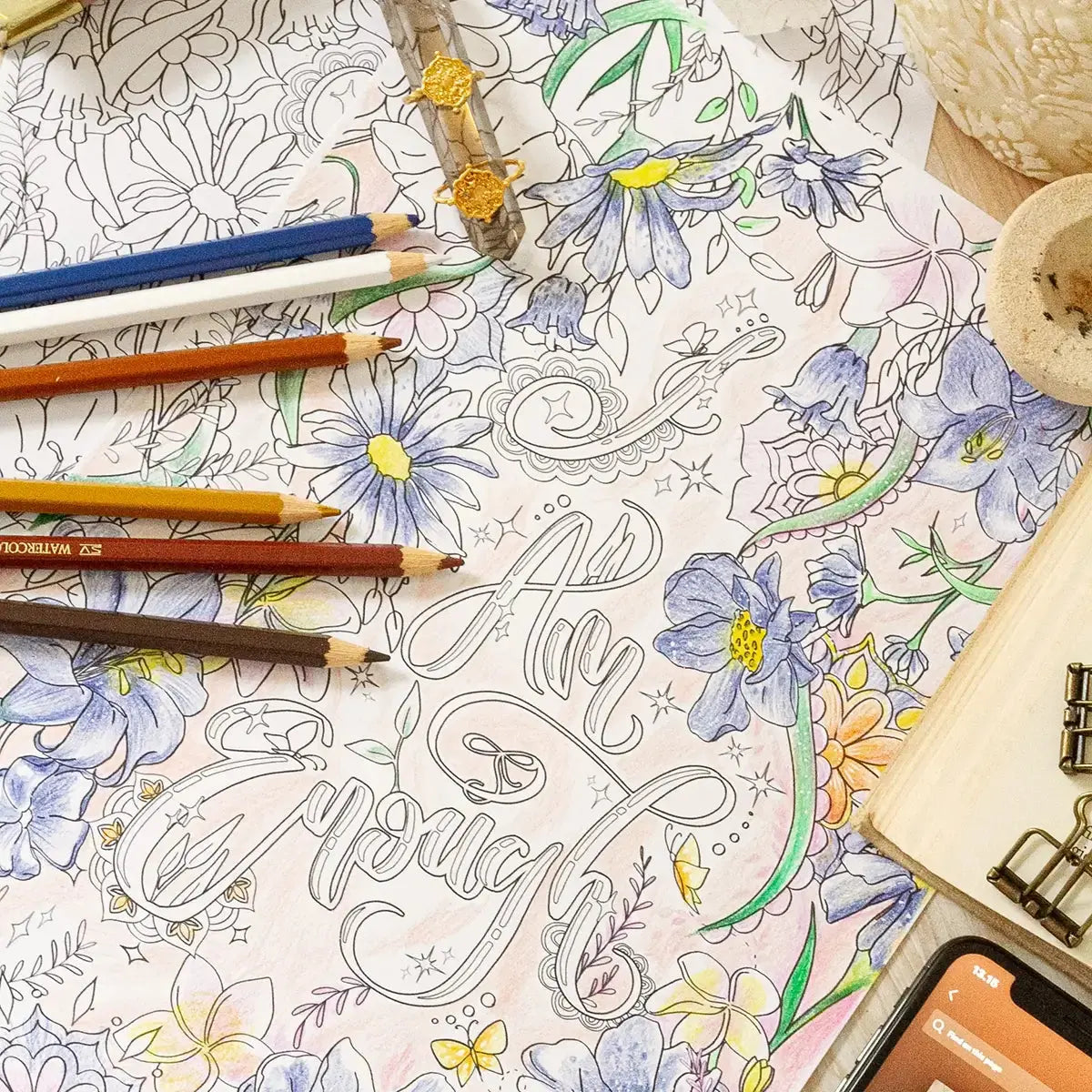 I Am Enough Coloring Sheet