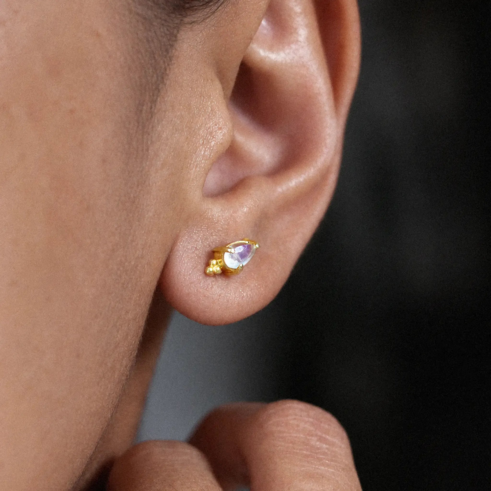 Moondust Earrings Solid Gold • 18kt