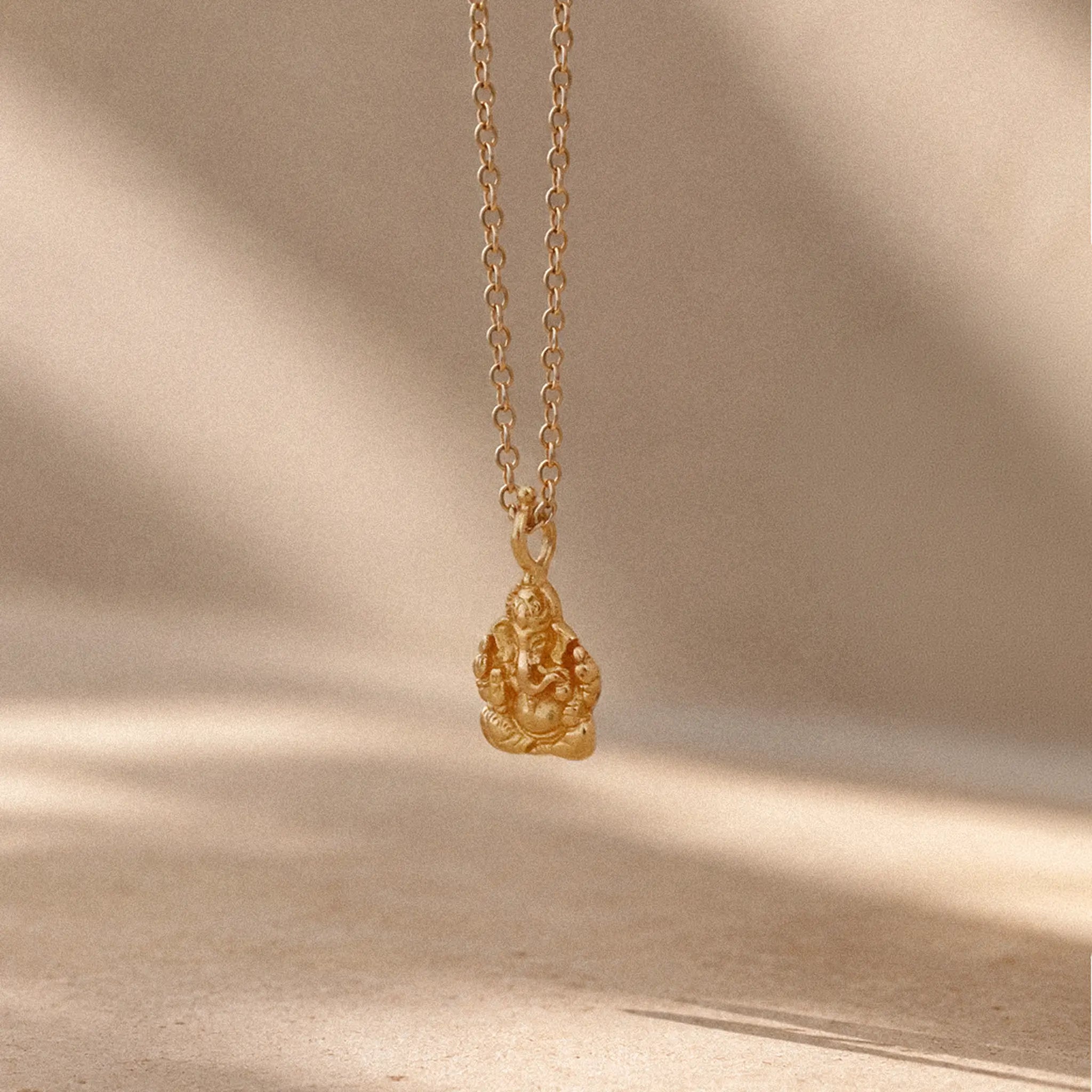 Om Ganesha Necklace Solid Gold • 14kt