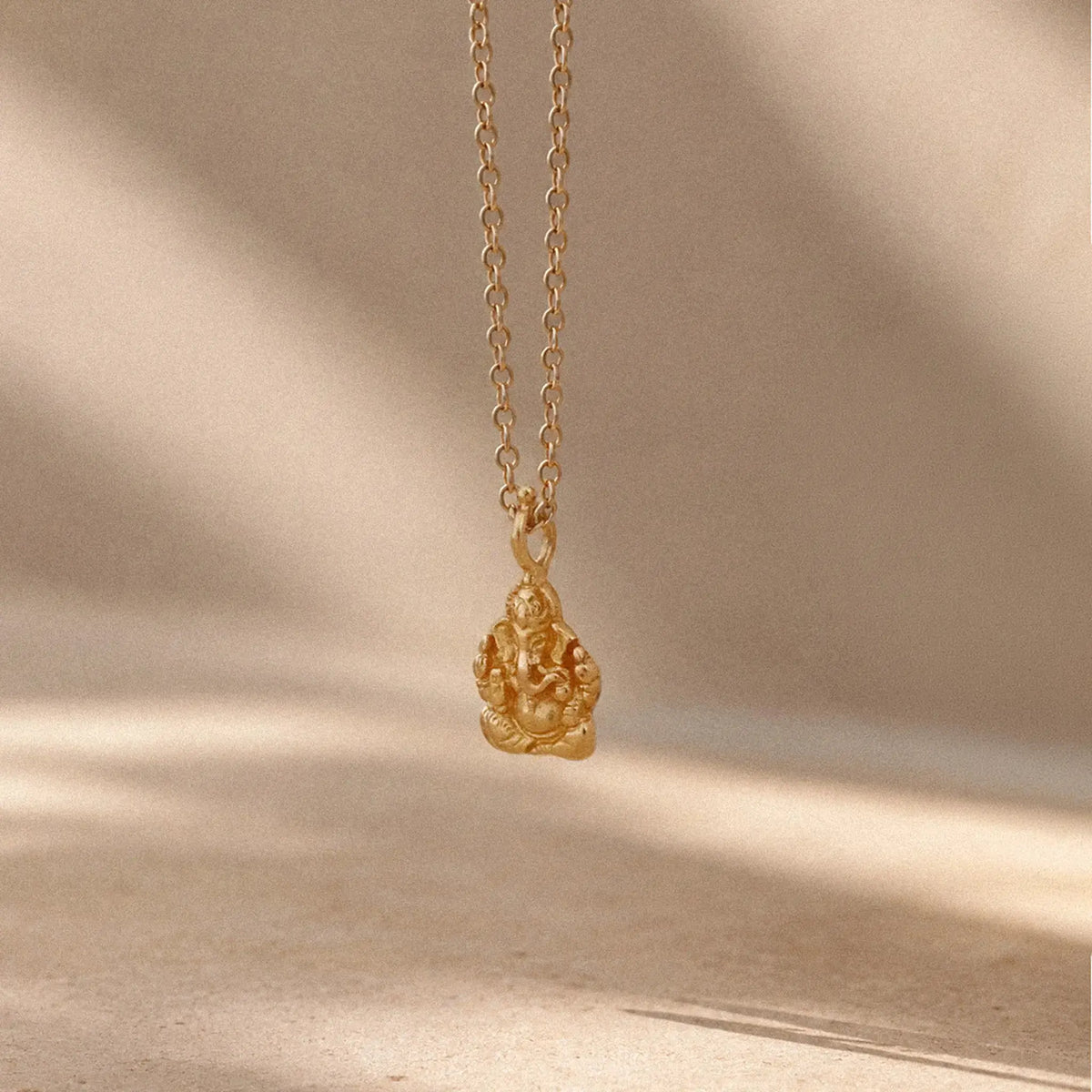 Om Ganesha Necklace Solid Gold • 14kt Ananda Soul