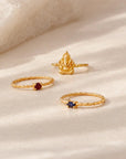 Fair Trade Blue Sapphire Solid Gold Ring • 18kt