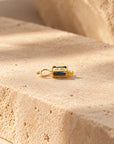 Fair Trade Blue Sapphire Solid Gold Pendant • 18kt