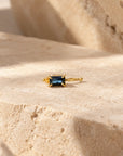Fair Trade Blue Sapphire Solid Gold Pendant • 18kt