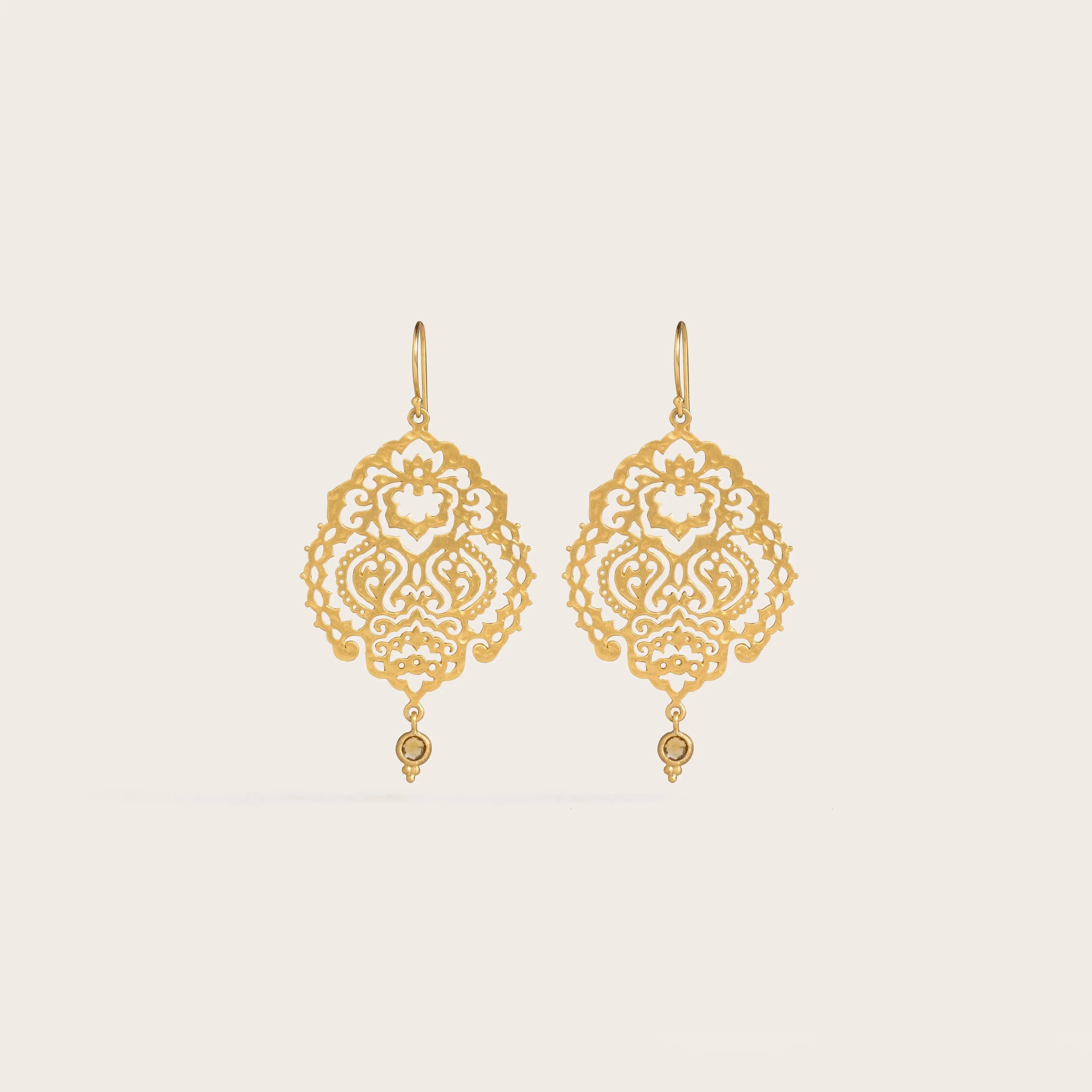 Breath of Life Earrings • Citrine Ananda Soul