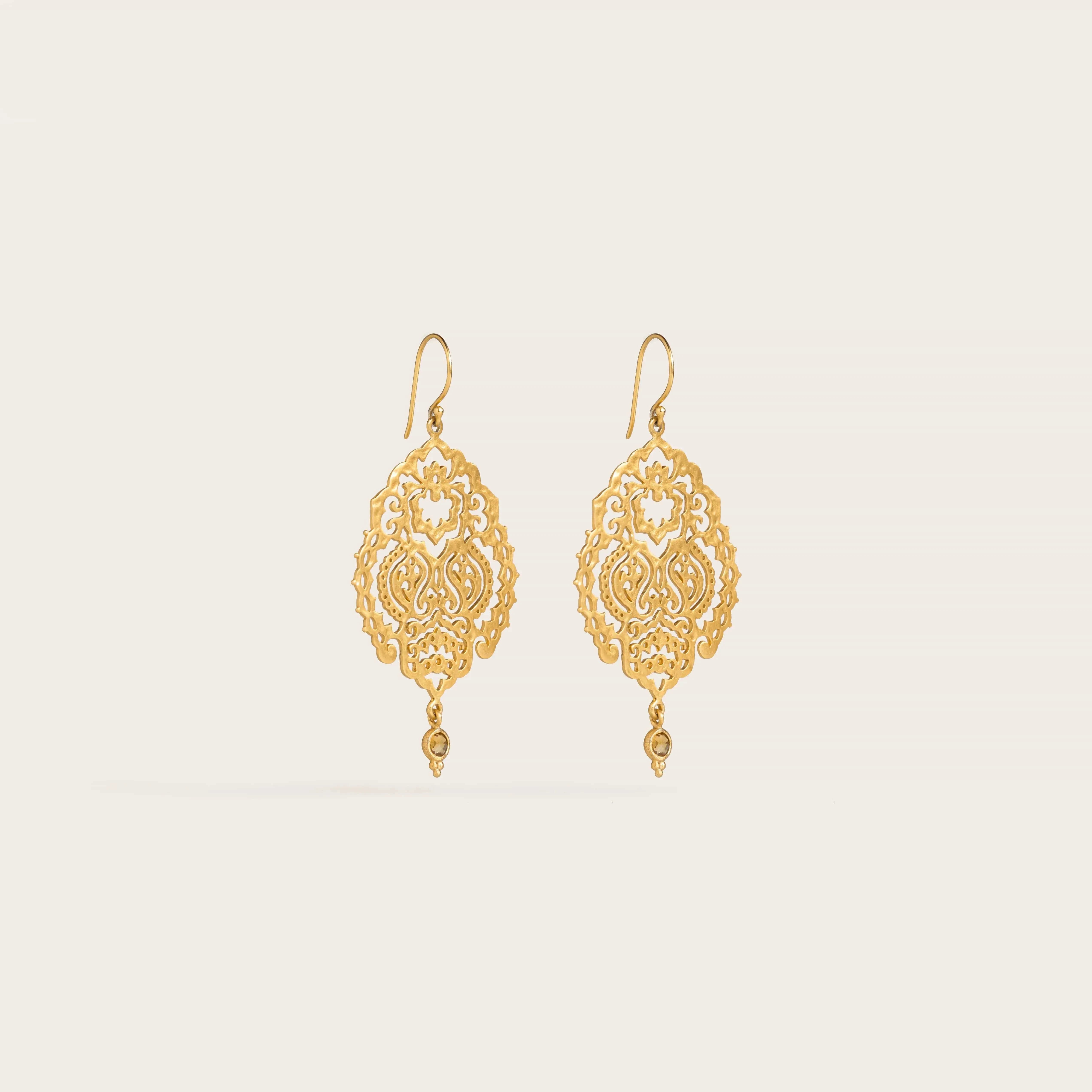 Breath of Life Earrings • Citrine Ananda Soul