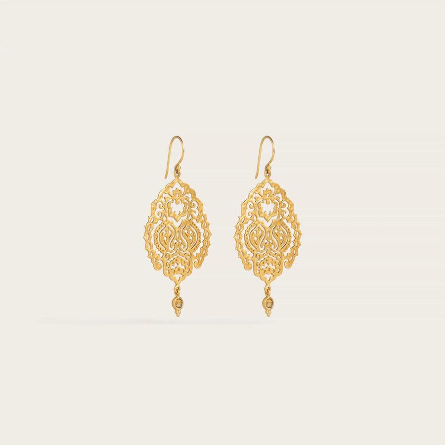 Breath of Life Earrings • Citrine Ananda Soul