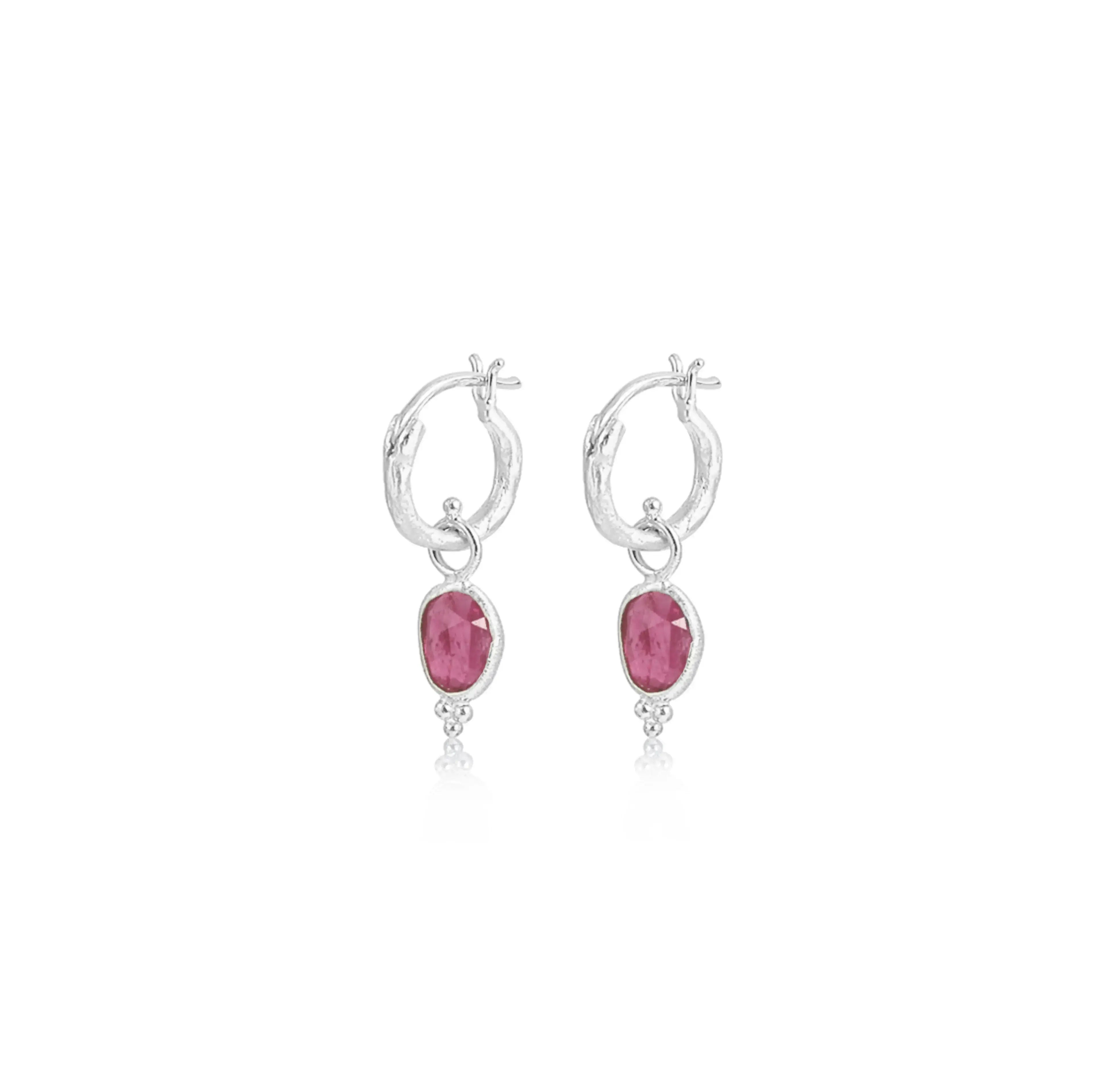 Gentle Heart Hoop • Earrings Sterling Silver