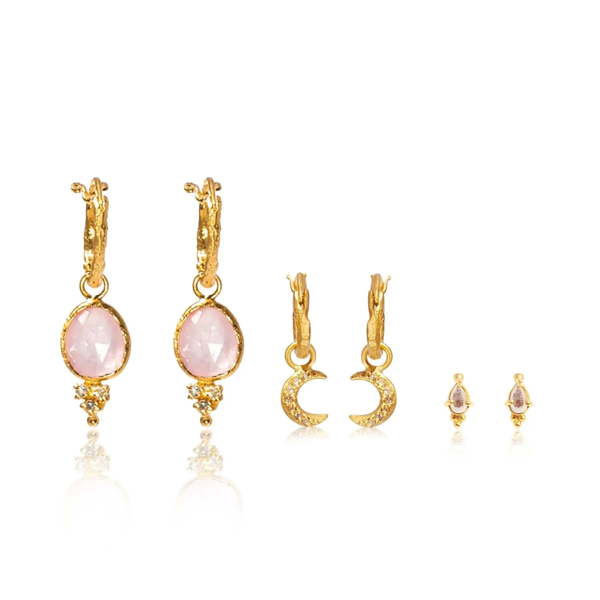 Earring Gift Set: Heart Wide Open Earrings + Ancient Wisdom Earrings + Moondust Earrings Ananda Soul