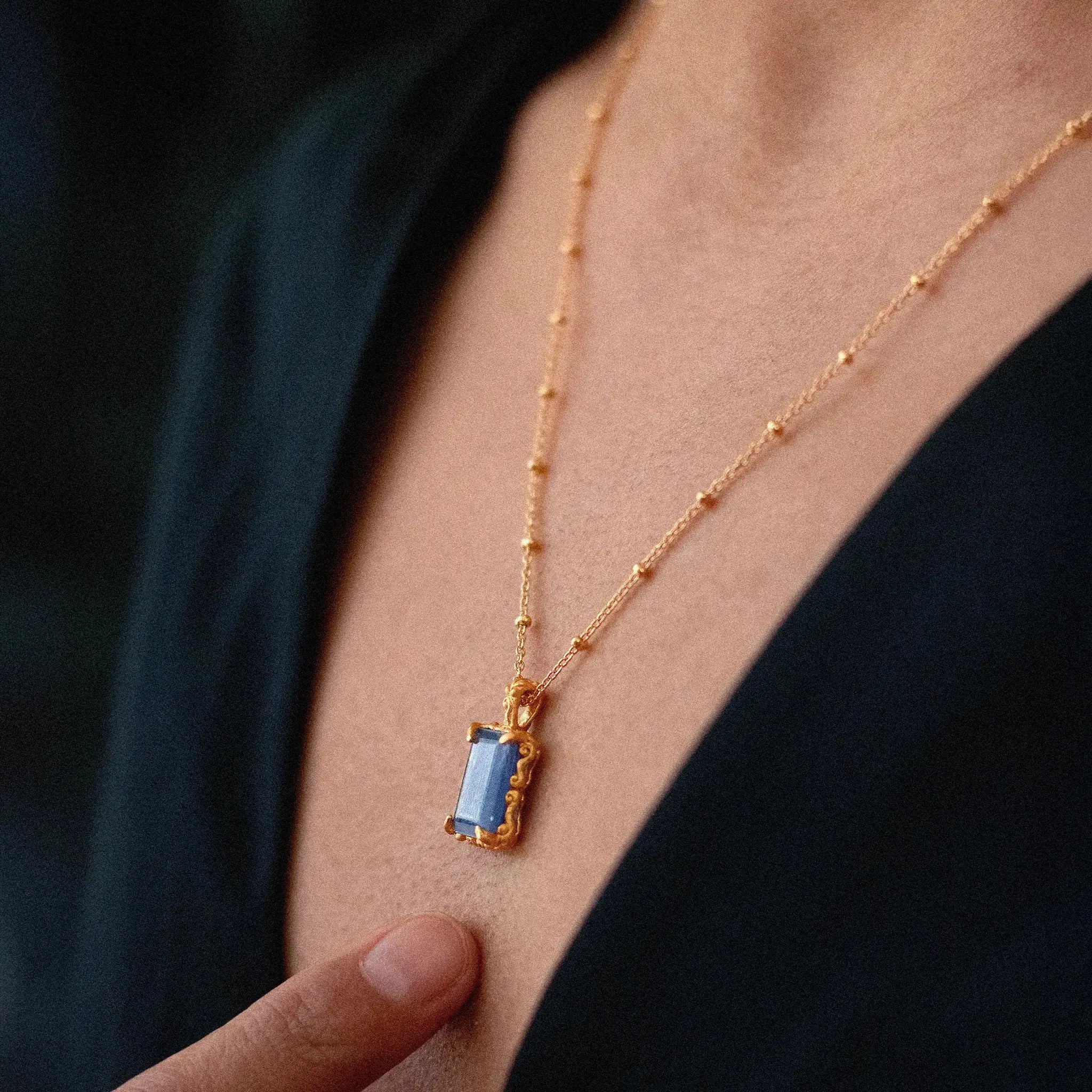 In Time • Necklace (Large Kyanite) Ananda Soul