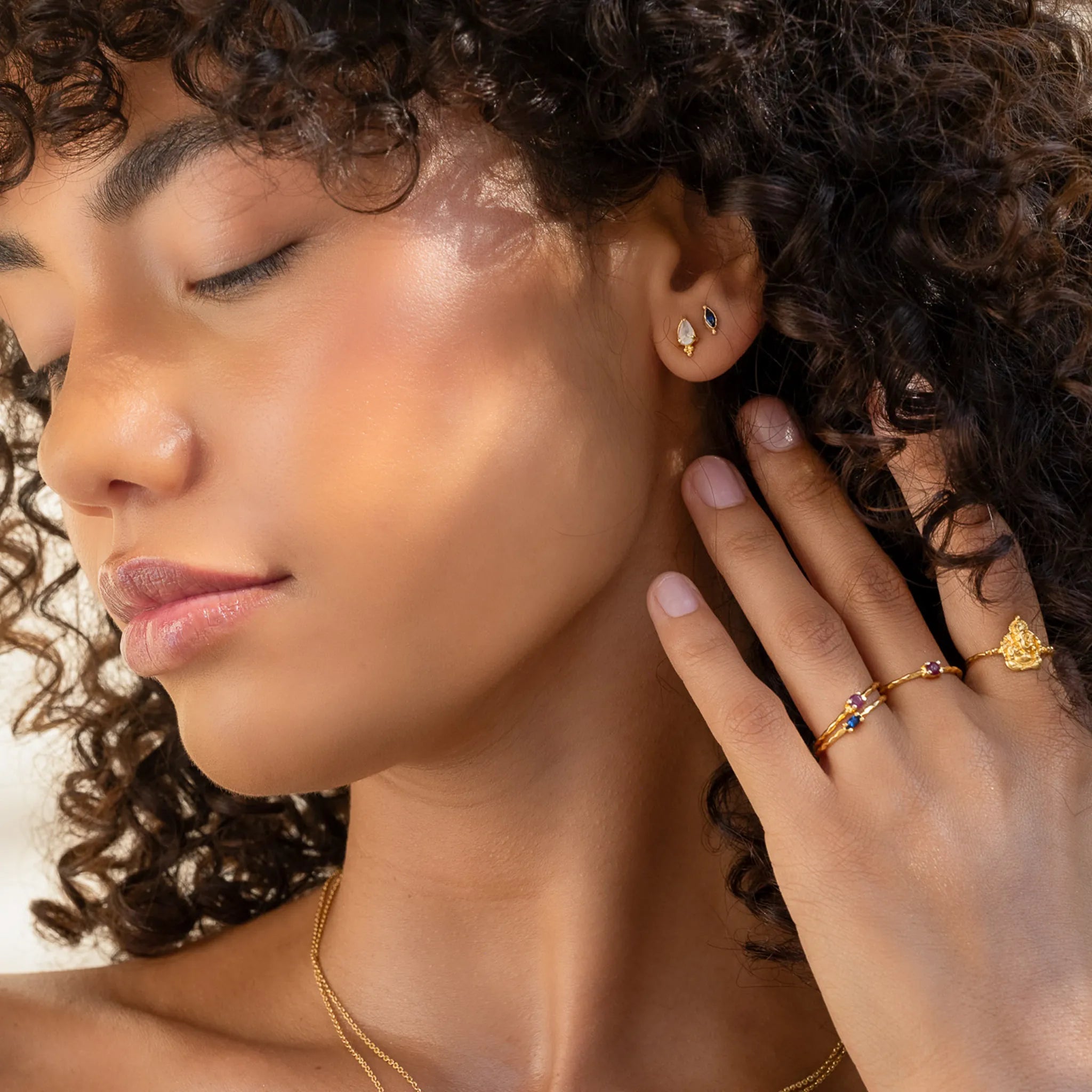Moondust Earrings Solid Gold • 18kt