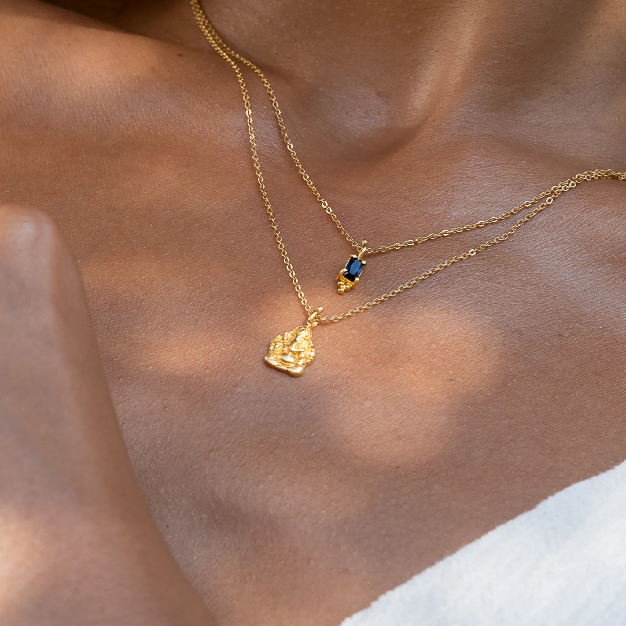 Om Ganesha Necklace Solid Gold • 14kt