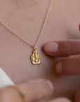 Om Ganesha Necklace Solid Gold • 14kt