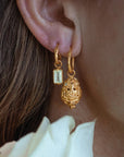 Resting Heart • Hoop Earrings