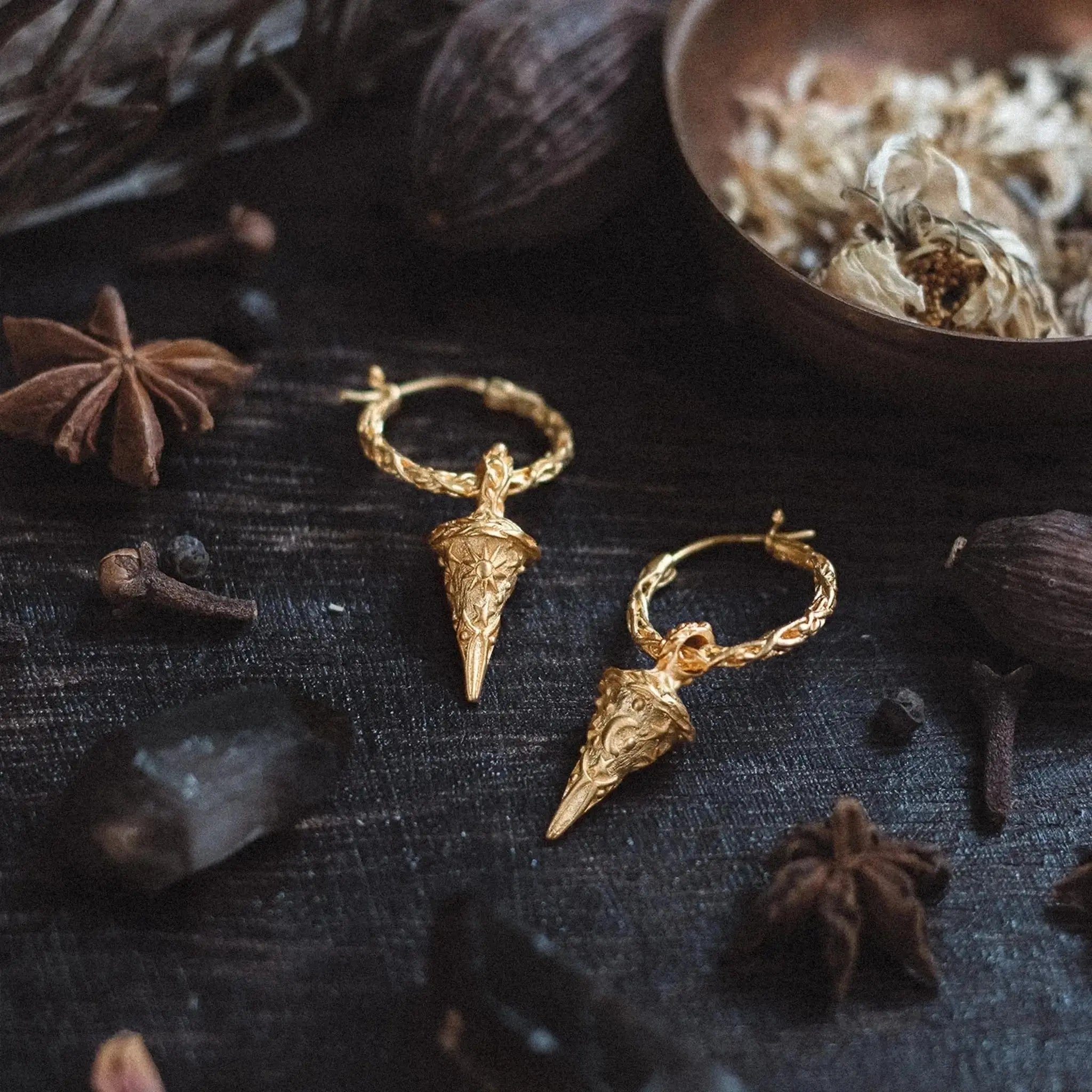 Starlit Whisper • Hoop Earrings Ananda Soul