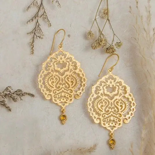 Breath of Life Earrings • Citrine Ananda Soul