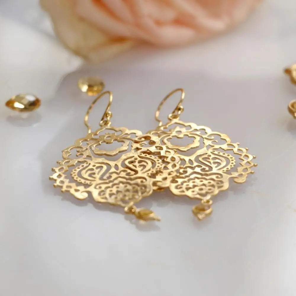 Breath of Life Earrings • Citrine Ananda Soul