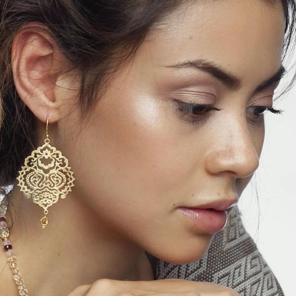 Breath of Life Earrings • Citrine Ananda Soul