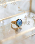 From Darkness to Light Ring • Labradorite