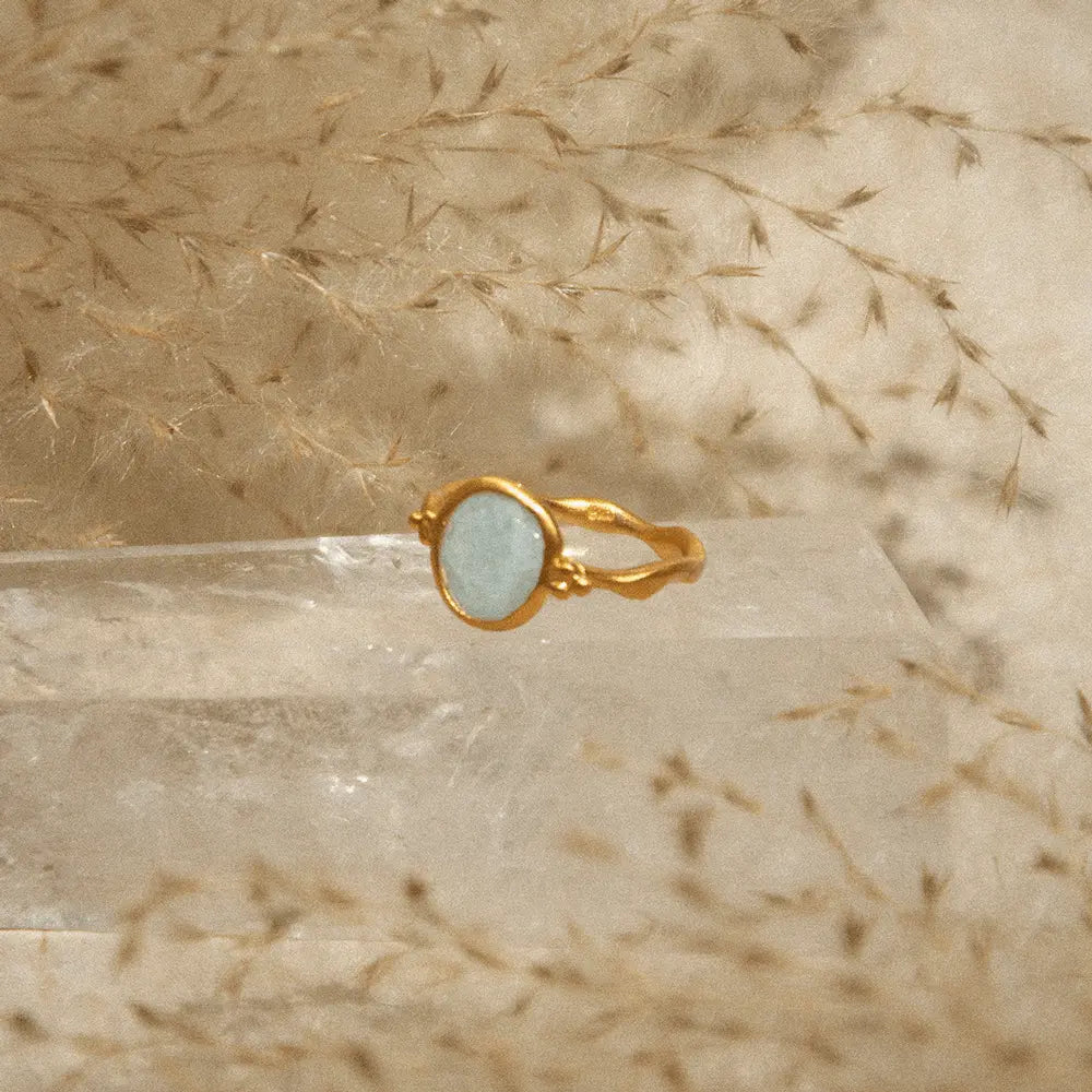 Tear of Joy Ring • Aquamarine Ananda Soul