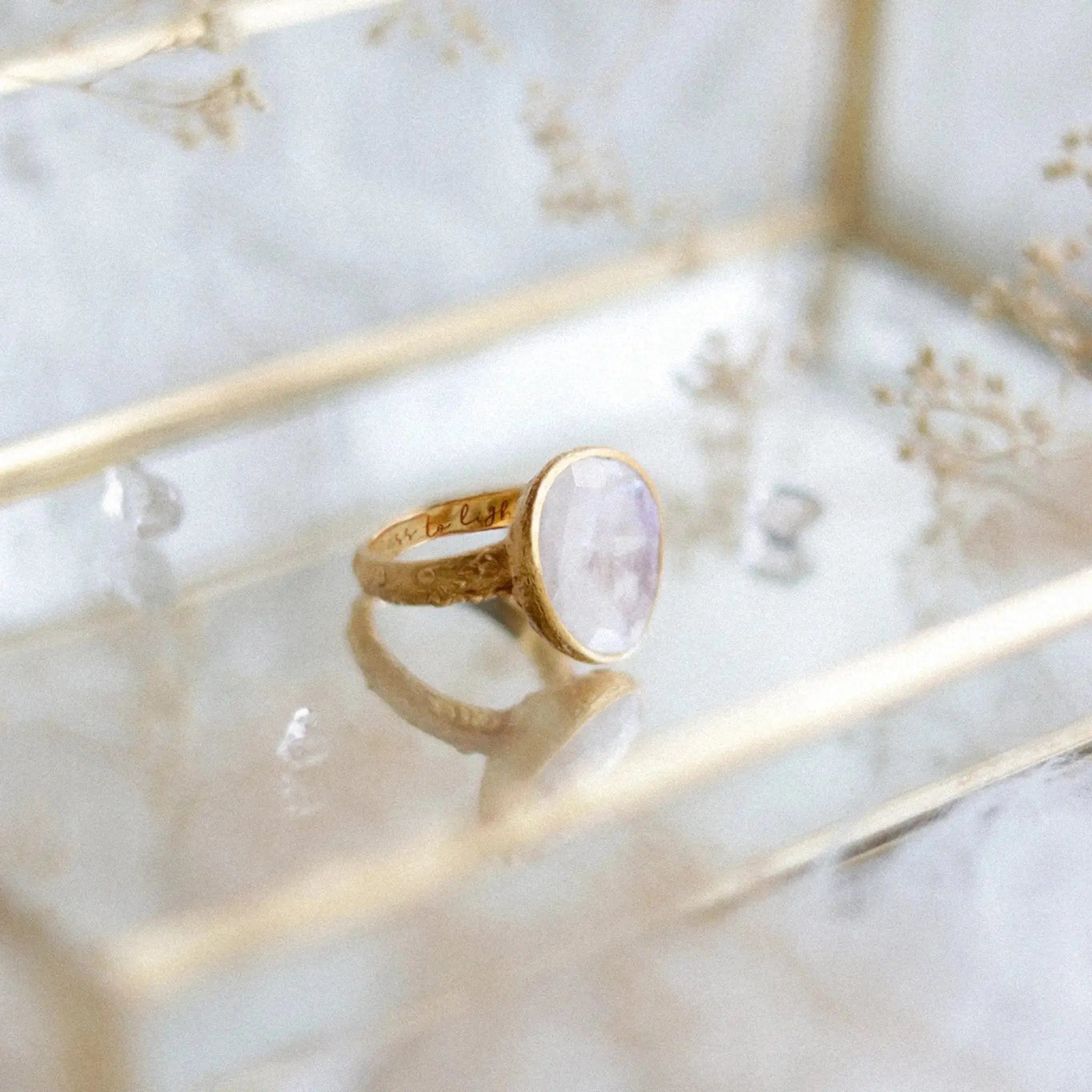 From Darkness to Light Ring • Moonstone Ananda Soul