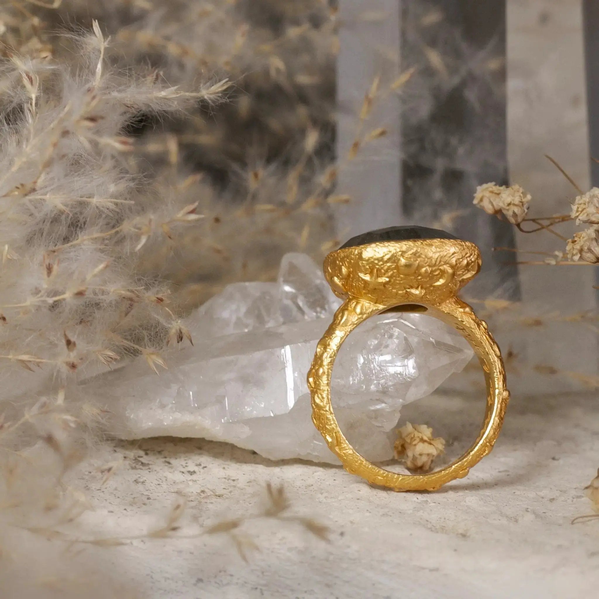 From Darkness to Light Labradorite & Moonstone • Ring Ananda Soul