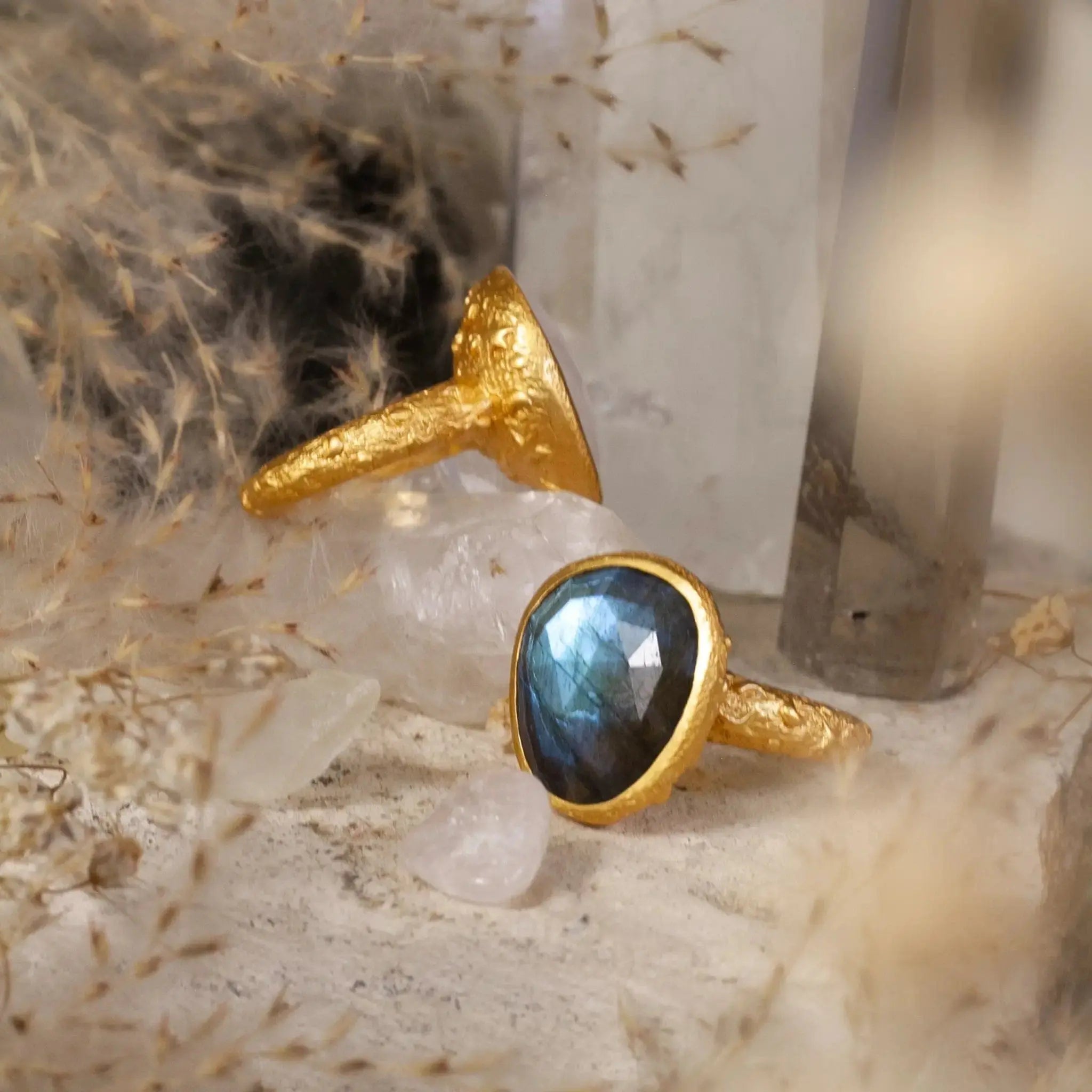 From Darkness to Light Labradorite & Moonstone • Ring Ananda Soul