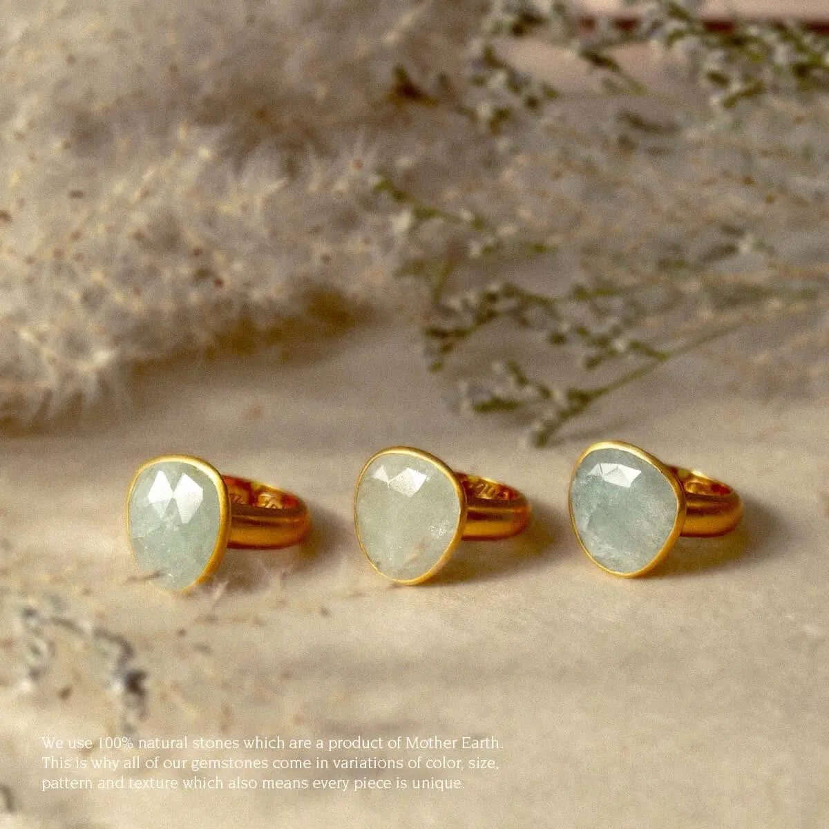 Om Tat Sat Ring • Aquamarine Ananda Soul