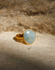 Om Tat Sat Ring • Aquamarine