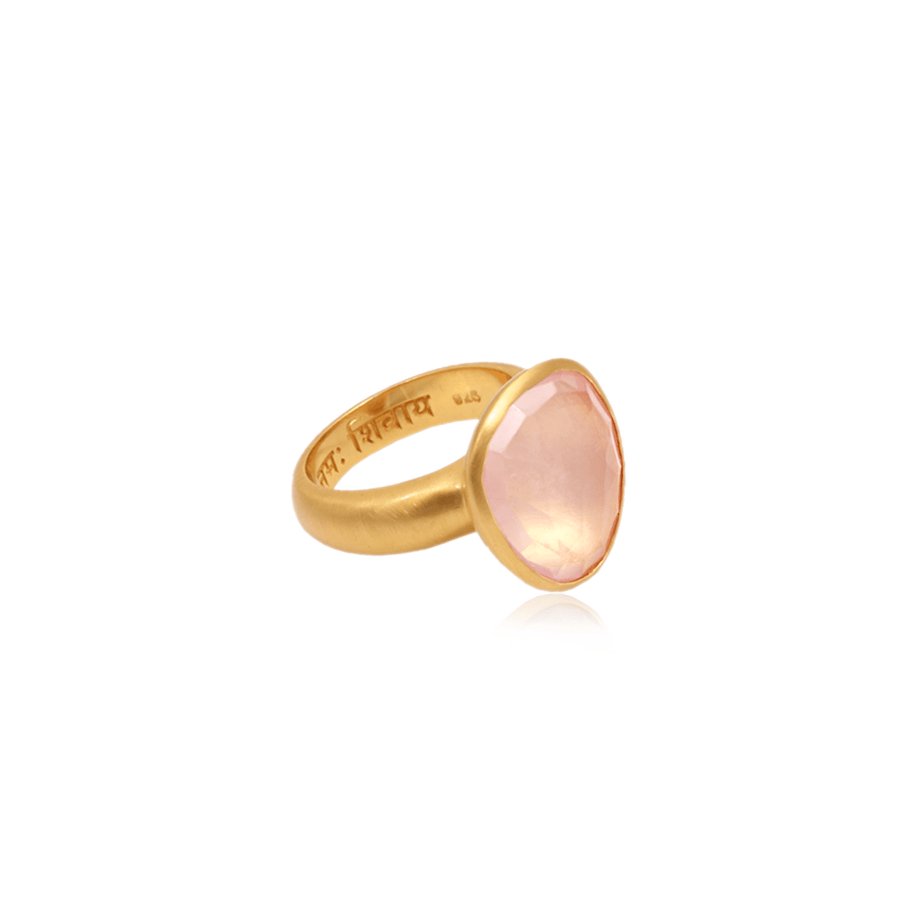 Om Namah Shivaya Ring • Rose Quartz