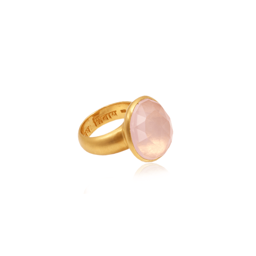 Om Namah Shivaya Ring • Rose Quartz